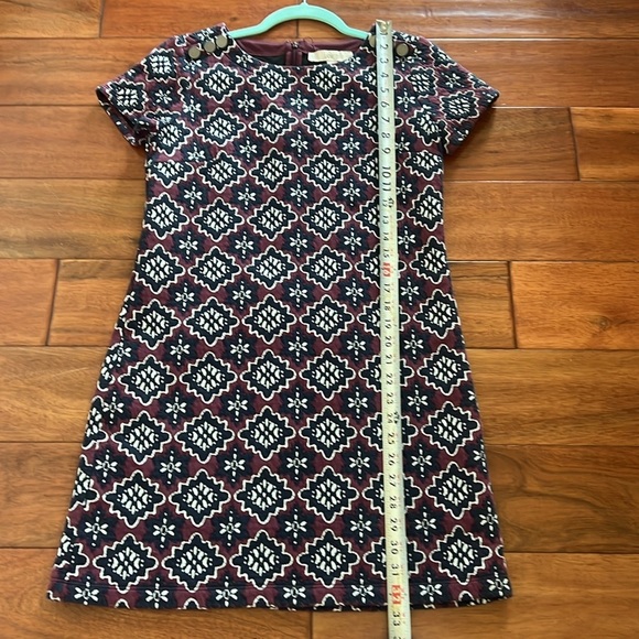LOFT Medallion Jacquard Shoulder Button Dress Size 4 - Picture 8 of 8